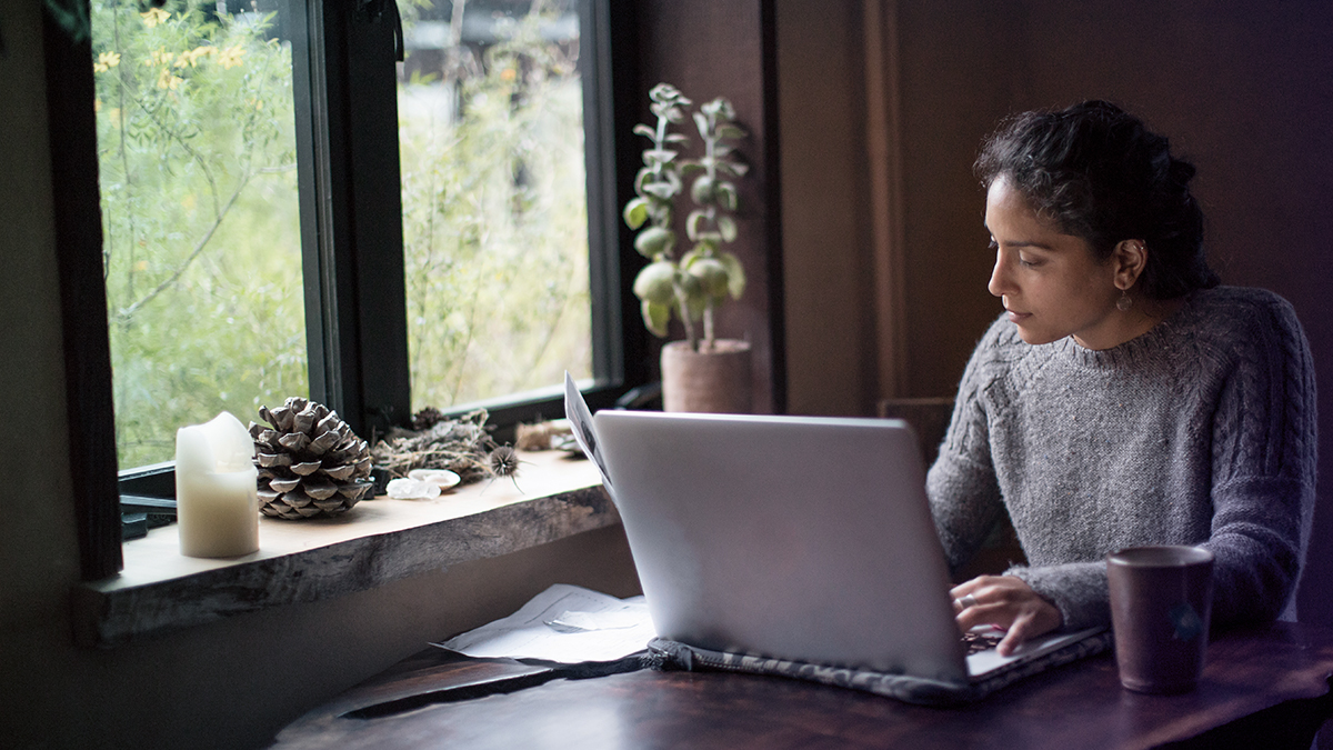 Woman on her laptop